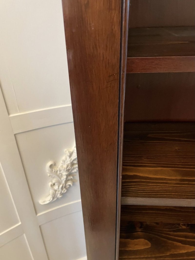 Antique Victorian Quality Mahogany Open Bookcase - Image 5